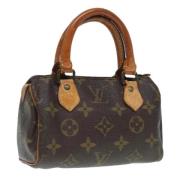 Pre-owned Canvas handbags Louis Vuitton Vintage , Brown , Dames