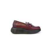 Gesp Mocassin Leren Schoen Vrouwen Wonders , Red , Dames