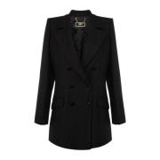 Crepe Cross Jacket Cp00241E2-110 Elisabetta Franchi , Black , Dames