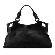 Pre-owned Leather handbags Cartier Vintage , Black , Dames