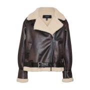 Imitatieleren bikerjack Vero Moda , Brown , Dames