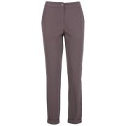 Crepe broek met zij- en achterzakken YES ZEE , Gray , Dames