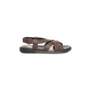 Gevlochten leren sandalen met verstelbare gesp Cerruti 1881 , Brown , ...