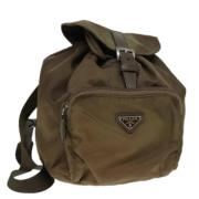 Pre-owned Nylon backpacks Prada Vintage , Beige , Dames