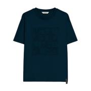 Blauw Katoenen T-Shirt Paggio Max Mara , Blue , Dames