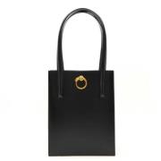 Pre-owned Leather totes Cartier Vintage , Black , Dames