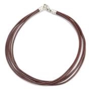 Pre-owned Leather necklaces Bvlgari Vintage , Brown , Dames