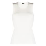 Zijden Stretch Tanktop in Wit Joseph , White , Dames