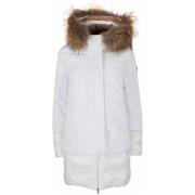 Hoge hals ritsjas met logo YES ZEE , White , Dames