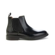 Beatles Chelsea Boot Leer Elastiek Italië Brecos , Black , Heren