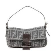 Pre-owned Canvas fendi-bags Fendi Vintage , Gray , Dames