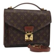 Pre-owned Canvas handbags Louis Vuitton Vintage , Brown , Dames