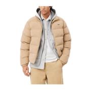 Fluwelen Gewatteerde Jas Lacoste , Beige , Heren