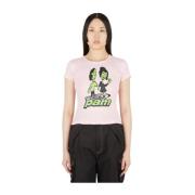 Grafische Print Katoenen T-Shirt P.a.m. , Pink , Dames