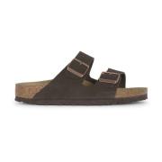 Suède Leren Sandalen Arizona Stijl Birkenstock , Brown , Dames