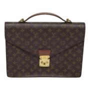 Pre-owned Canvas briefcases Louis Vuitton Vintage , Brown , Heren