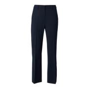 Straight Leg Wool Blend Trousers Max Mara Weekend , Blue , Dames