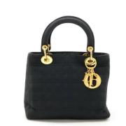 Pre-owned Canvas handbags Dior Vintage , Black , Dames