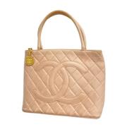 Pre-owned Leather totes Chanel Vintage , Pink , Dames