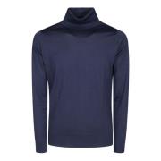 Lichtblauwe Merinowol Coltrui Sweater John Smedley , Blue , Heren