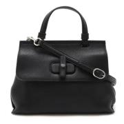 Pre-owned Leather handbags Gucci Vintage , Black , Dames