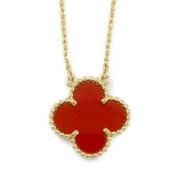 Pre-owned Fabric necklaces Van Cleef & Arpels Pre-owned , Orange , Dam...