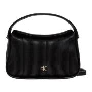 Zwarte Polyurethaan Rits Tas Herfst/Winter Calvin Klein , Black , Dame...