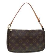 Pre-owned Canvas clutches Louis Vuitton Vintage , Brown , Dames