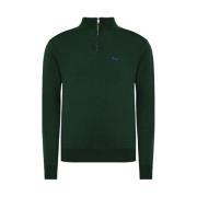 Half-Zip Geborduurde Trui La Martina , Green , Heren