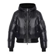 Gewatteerde donsjas met capuchon Burberry , Black , Dames