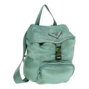 Pre-owned Satin backpacks Prada Vintage , Green , Dames