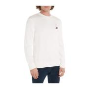 Witte Sweater Regular Badge Tommy Jeans , White , Heren