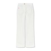 Jeans met logo Victoria Beckham , White , Dames