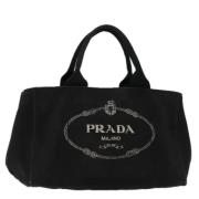 Pre-owned Canvas prada-bags Prada Vintage , Black , Dames