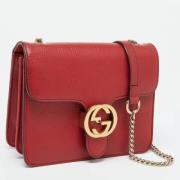 Pre-owned Leather gucci-bags Gucci Vintage , Red , Dames