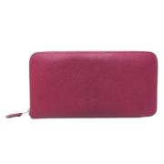 Pre-owned Leather wallets Hermès Vintage , Purple , Dames