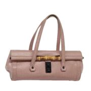 Pre-owned Leather handbags Gucci Vintage , Pink , Dames