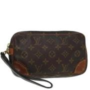 Pre-owned Canvas clutches Louis Vuitton Vintage , Brown , Dames