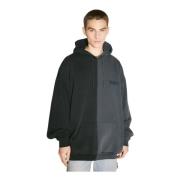 Hooded Sweatshirt van zware katoen Vetements , Black , Heren