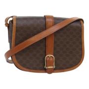 Pre-owned Canvas shoulder-bags Celine Vintage , Brown , Dames