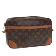 Pre-owned Canvas clutches Louis Vuitton Vintage , Brown , Dames