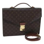 Pre-owned Canvas briefcases Louis Vuitton Vintage , Brown , Dames