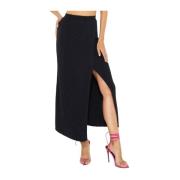 Zwarte Gestreepte Maxi Rok Free People , Black , Dames