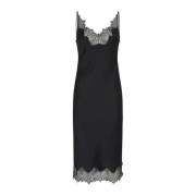 Zwarte Kant Slip Jurk Coperni , Black , Dames