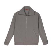 Wollen Jersey Rits Sweater met Zakken Barena Venezia , Gray , Heren