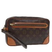 Pre-owned Canvas clutches Louis Vuitton Vintage , Brown , Dames