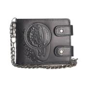 Zwarte portemonnee met metalen kettingriem VON Dutch , Black , Unisex