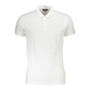 Witte Polo Shirt Korte Mouwen Mannen Cavalli Class , White , Heren