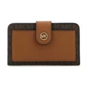 Canvas portemonnee met bedrukt ontwerp Michael Kors , Brown , Dames