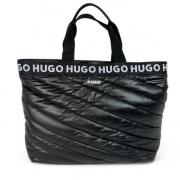 Becky Puffy Gewatteerde Shopper Tas Zwart Hugo Boss , Black , Dames